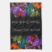 Kleurrijke Poppy Flowers 1/2 Fold keukenhanddoek (Verticaal)