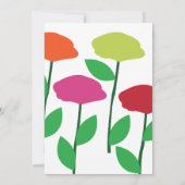 Kleurrijke Poppy Flowers Baby shower Kaart (Achterkant)