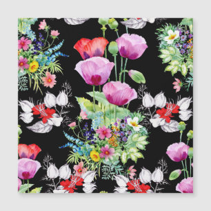 Kleurrijke Poppy Zomer Bloemen Patroon