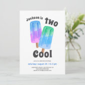 Kleurrijke Popsicle Jongen 2e Verjaardag Kaart (Staand voorkant)