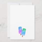 Kleurrijke Popsicle Jongen 2e Verjaardag Kaart (Achterkant)