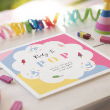 Kleurrijke Popsicle Klaar om te barsten Baby Showe