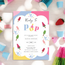 Kleurrijke Popsicle Klaar om te Springen Baby Show
