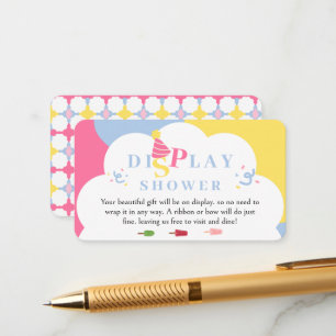 Kleurrijke Popsicle Klaar voor Pop Display Douche Informatiekaartje