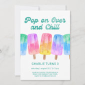 Kleurrijke Popsicle Summer Birthday Elke leeftijd Kaart (Voorkant)