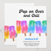 Kleurrijke Popsicle Zomer 5e Verjaardag Kaart (Voorkant / Achterkant)