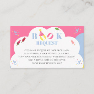 Kleurrijke Popsicle Zomer Baby shower Boek Aanvraa Informatiekaartje