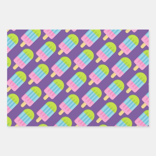 Kleurrijke popsikel voor het verpakken van papierb inpakpapier vel (Voorkant 3)