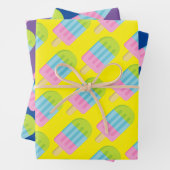 Kleurrijke popsikel voor het verpakken van papierb inpakpapier vel (In situ)