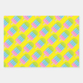 Kleurrijke popsikel voor het verpakken van papierb inpakpapier vel (Voorkant)