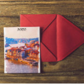 Kleurrijke Porto Portugal Waterverf artwork Briefkaart