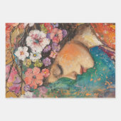 Kleurrijke portretten bloemenportret, zware decoup inpakpapier vel (Voorkant)