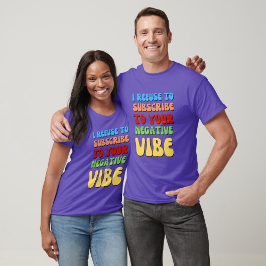 Kleurrijke POSITIEVE VIBES T-shirt (Unisex)