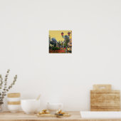 Kleurrijke Poster van Stedelijk Landschap (Keuken)