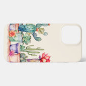 Kleurrijke potcactussen en succulent iPhone hoesje (Achterkant horizontaal)