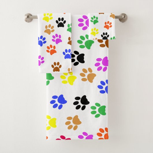 Kleurrijke poten bad handdoek (Insitu)