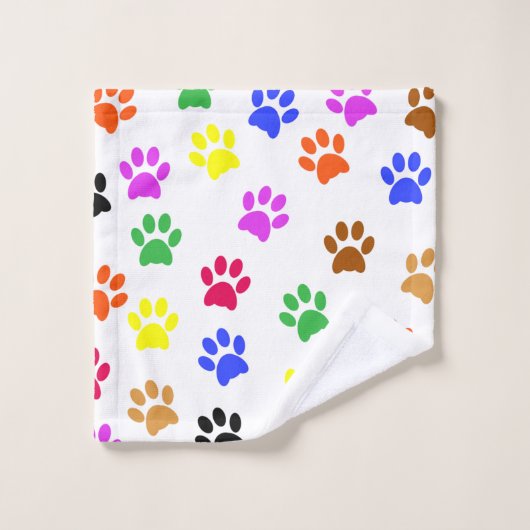 Kleurrijke poten bad handdoek (Wasdoekje)