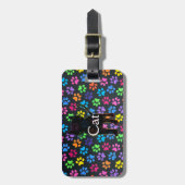 Kleurrijke poten bagagelabel (Voorkant verticaal)