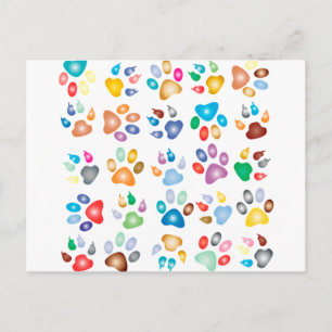 Kleurrijke poten briefkaart