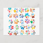 Kleurrijke poten briefkaart (Voorkant)