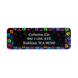 Kleurrijke poten etiket