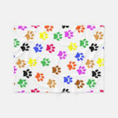 Kleurrijke poten fleece deken (Voorkant (Horizontaal))