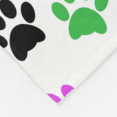 Kleurrijke poten fleece deken (Hoek)