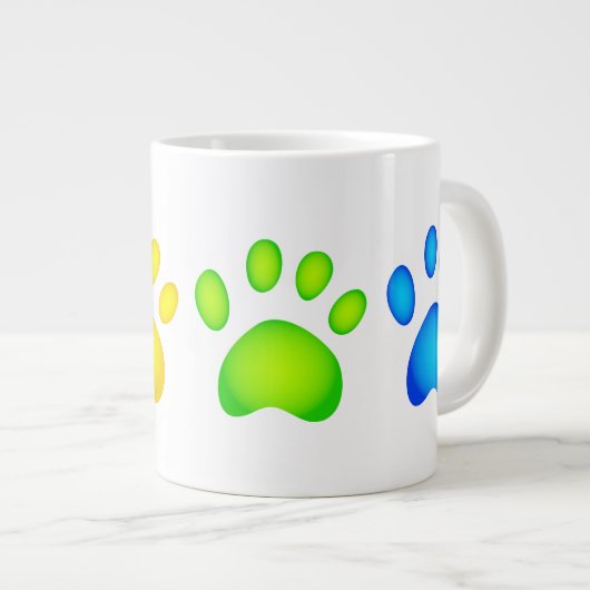 Kleurrijke poten grote koffiekop (Voorkant rechts)