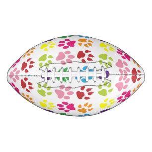 Kleurrijke poten, hondenpoten, kattenpoten american football