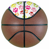 Kleurrijke poten, hondenpoten, kattenpoten basketbal (Rechts)