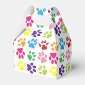 Kleurrijke poten, hondenpoten, kattenpoten bedankdoosjes (Achterkant)