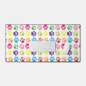 Kleurrijke poten, hondenpoten, kattenpoten bureaumat (Keyboard & Muis)