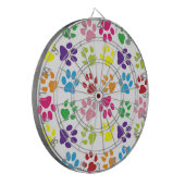 Kleurrijke poten, hondenpoten, kattenpoten dartbord (Voorkant Links)