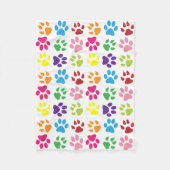 Kleurrijke poten, hondenpoten, kattenpoten fleece deken (Voorkant)