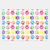 Kleurrijke poten, hondenpoten, kattenpoten inpakpapier vel (Voorkant 2)