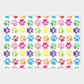 Kleurrijke poten, hondenpoten, kattenpoten inpakpapier vel (Voorkant)