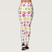 Kleurrijke poten, hondenpoten, kattenpoten leggings (Achterkant)