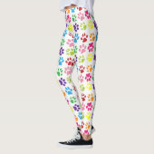 Kleurrijke poten, hondenpoten, kattenpoten leggings (Links)