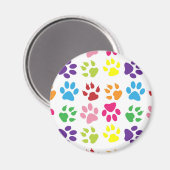 Kleurrijke poten, hondenpoten, kattenpoten magneet (Voorkant / Achterkant)