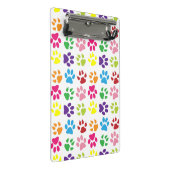 Kleurrijke poten, hondenpoten, kattenpoten mini klembord (Schuin)