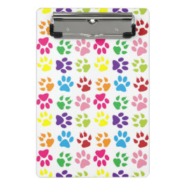 Kleurrijke poten, hondenpoten, kattenpoten mini klembord