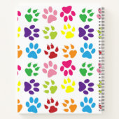 Kleurrijke poten, hondenpoten, kattenpoten notitieboek (Achterkant)