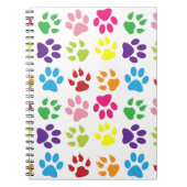 Kleurrijke poten, hondenpoten, kattenpoten notitieboek (Voorkant)