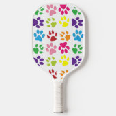 Kleurrijke poten, hondenpoten, kattenpoten pickleball paddle (Voorkant)