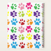 Kleurrijke poten, hondenpoten, kattenpoten planner (Achterkant)