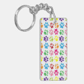 Kleurrijke poten, hondenpoten, kattenpoten sleutelhanger (Voorkant Links)