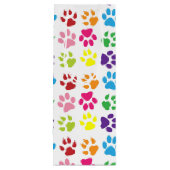 Kleurrijke poten, hondenpoten, kattenpoten wijn cadeautas (Achterkant)