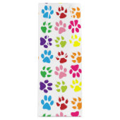 Kleurrijke poten, hondenpoten, kattenpoten wijn cadeautas (Voorkant)