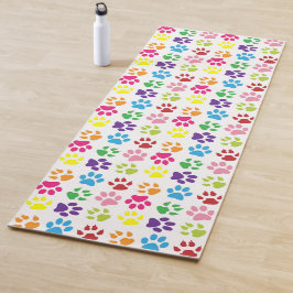 Kleurrijke poten, hondenpoten, kattenpoten yogamat