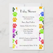 Kleurrijke poten, Paw Pattern, Dog Paws, Baby show Kaart (Voorkant)